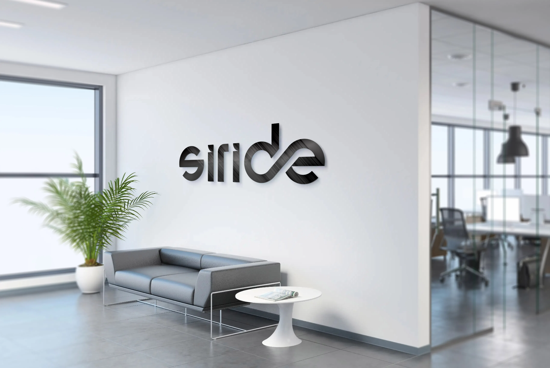 SIRIDE Logo an Wand
